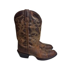Laredo 51112 Womens Brown‎ Leather Western Cowboy Boots Mid Calf Round Toe 9.5 M